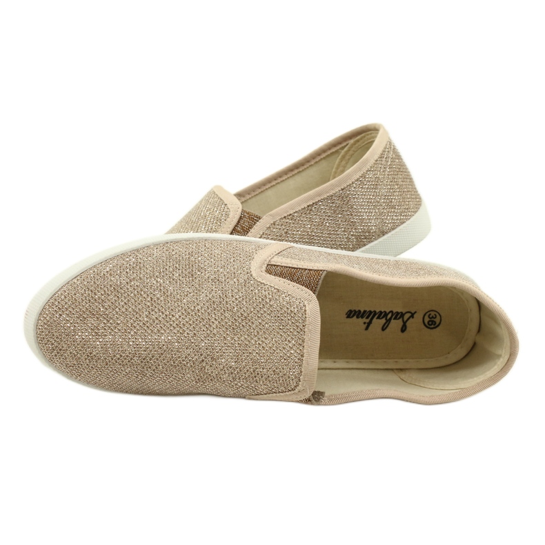 Sabatina DMC-15 goldene Slip-On-Sneakers 4