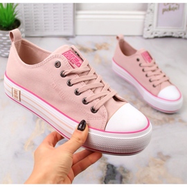 Damenturnschuhe auf der Plattform Puderrosa Big Star LL274181 1