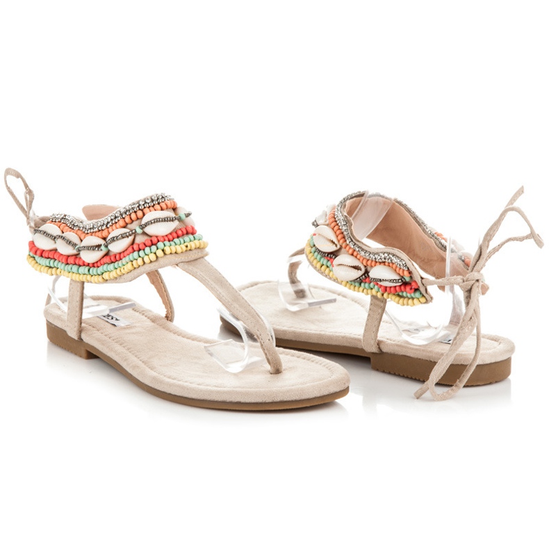 Vices Geknotete Ethno-Sandalen braun 1
