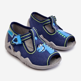 BEFADO S.A. Kinder Sandalen Hausschuhe Befado Dinosaurier 217P116 Marineblau 1