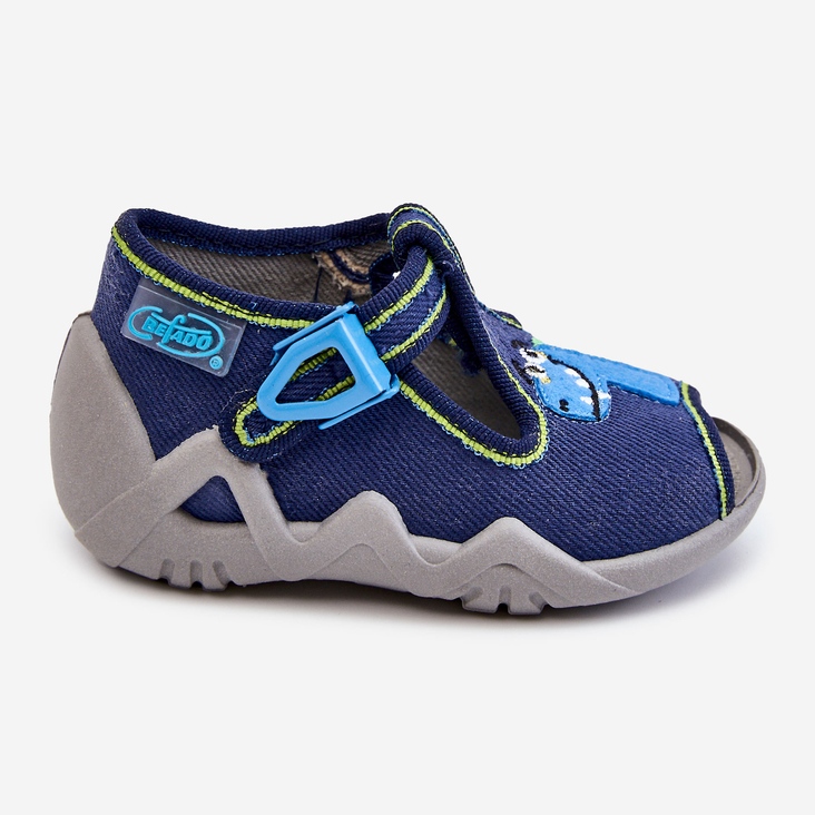 BEFADO S.A. Kinder Sandalen Hausschuhe Befado Dinosaurier 217P116 Marineblau 2