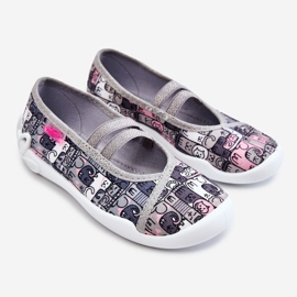 BEFADO S.A. Ballerinas Befado Kotki 116X315 Grau-Rosa 1