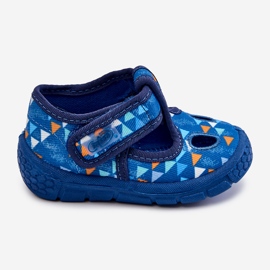 BEFADO S.A. Schuhe Hausschuhe Befado Dreiecke 533P023 Blau 2