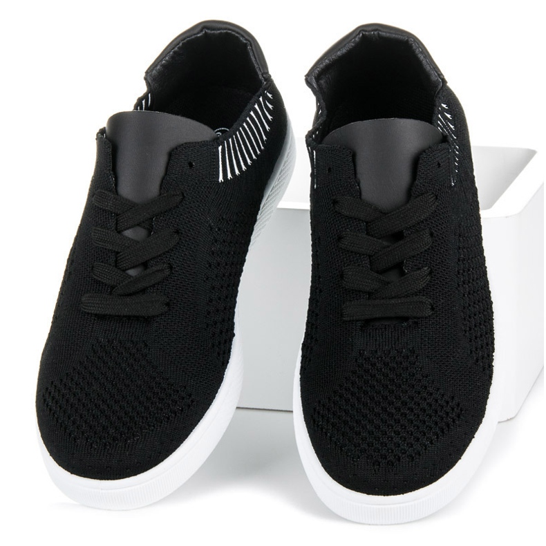Ideal Shoes Textil-Sneaker für Damen schwarz 2