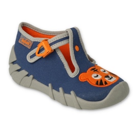 BEFADO S.A. Befado Kinderschuhe 110P462 blau orange grau 1