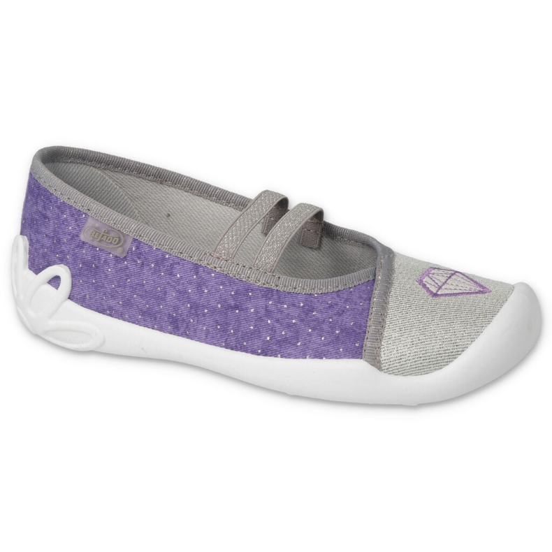 Befado Kinderschuhe 116Y314 lila silber grau 1