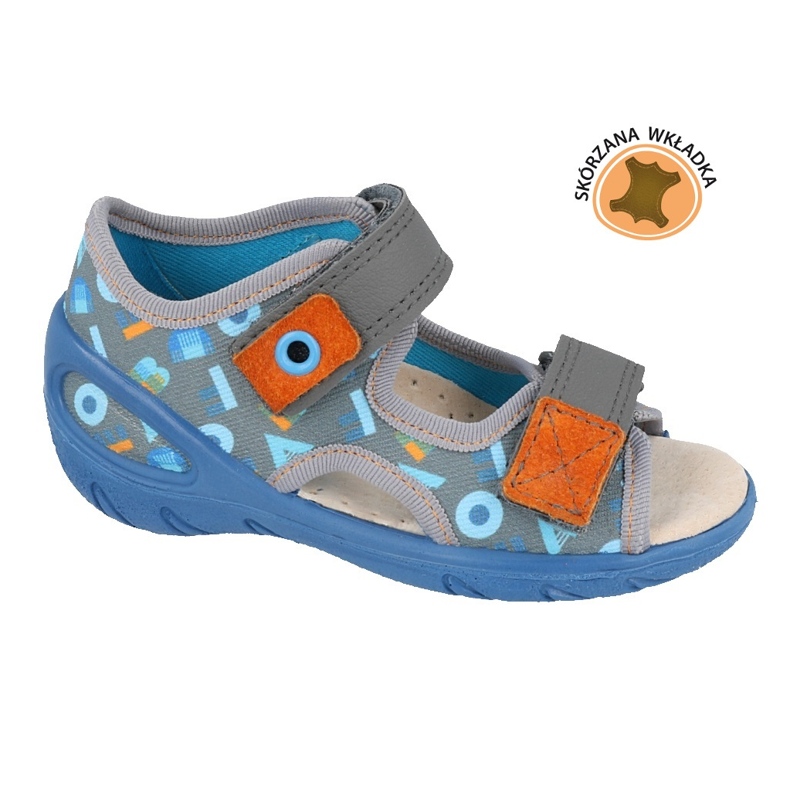 Befado Kinderschuhe PU 065P160 blau grau 1