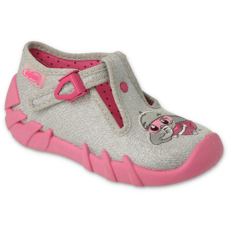 Befado Kinderschuhe Speedy 110N454 rosa silber- grau 1