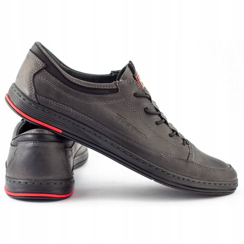 Polbut Graue Herren Freizeitschuhe aus Leder K22 3