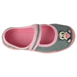 Befado Kinderschuhe 114X506 rosa grau 2