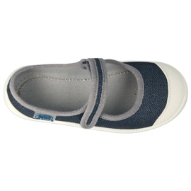 Befado Kinderhausschuhe mit Klettverschluss 208Y048 Silber 1