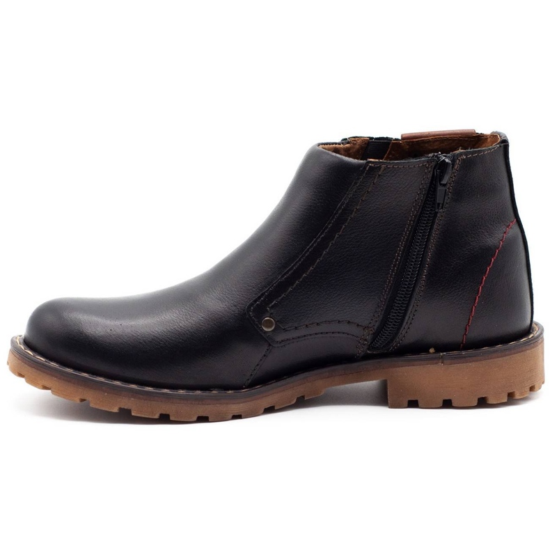 Mario Pala Schneestiefel 815 schwarz genarbt mit braun 1
