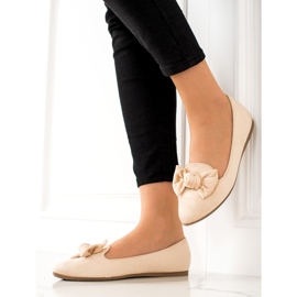 W. Potocki Ballerinas mit Potocki-Schleife beige 1