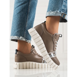 ARTIKER Braune Mode Lederschuhe 1