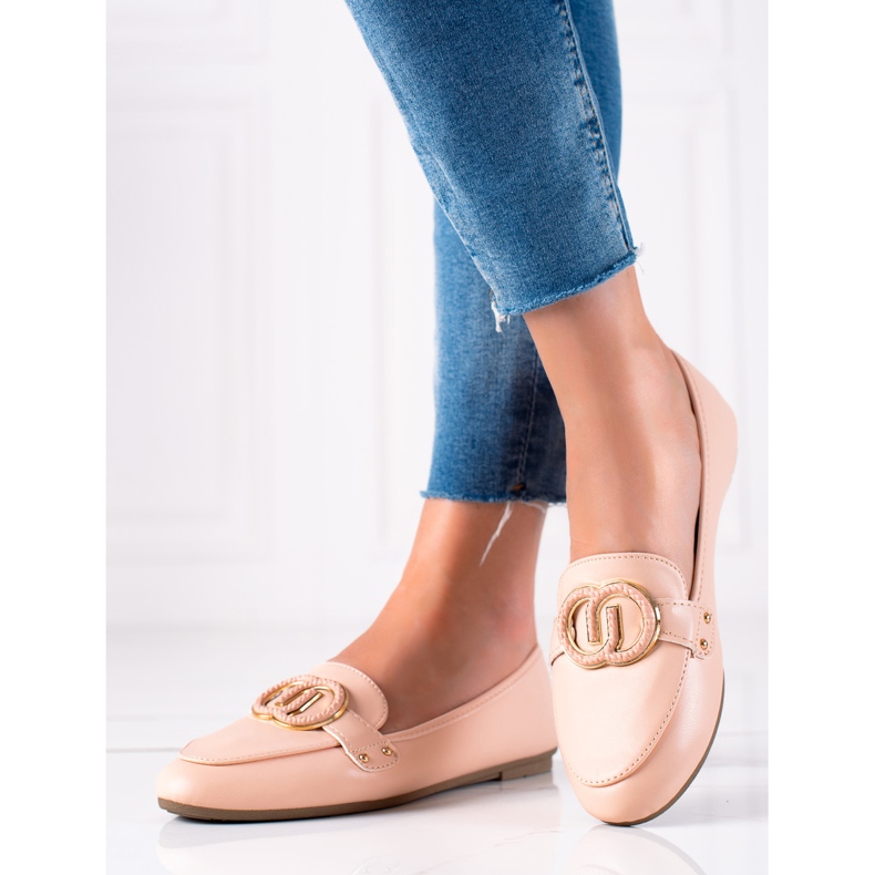 Diamantique Mokassins mit Ornament beige 1