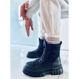 PA1 Flache Schnürboots Barkin Negro schwarz 1