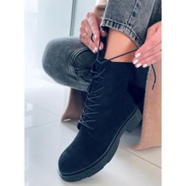 PA1 Lavey Schnürstiefel aus schwarzem Wildleder 2