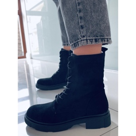 PA1 Lavey Schnürstiefel aus schwarzem Wildleder 1