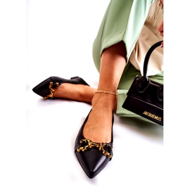 WS1 Ballerinas für Damen im Spitz mit schwarzem Carlos-Ornament 1