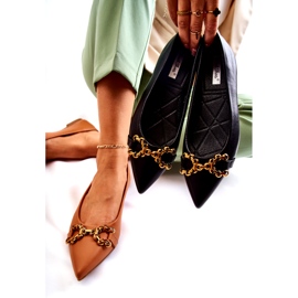 WS1 Ballerinas für Damen im Spitz mit schwarzem Carlos-Ornament 3