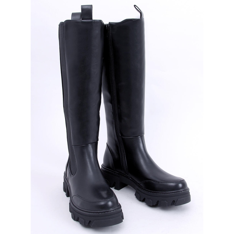 Booties mit elastischem Obermaterial von Roberts Black schwarz 1