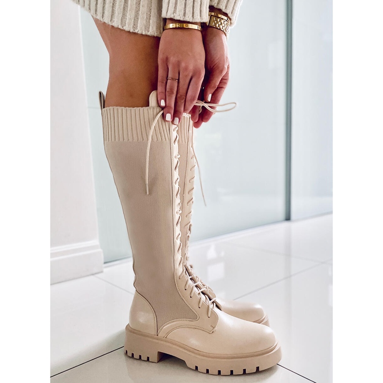 PA1 Workers Booties mit elastischem Obermaterial Barton Beige 1