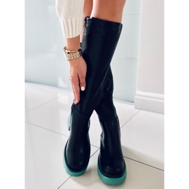 PA1 Stiefel mit farbigen Sohlen von Woods BLACK/BLUE schwarz blau 1