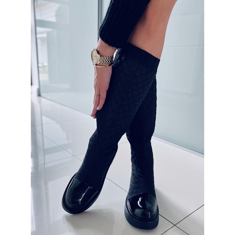 Eleganter Coco Black Steppstiefel schwarz 2