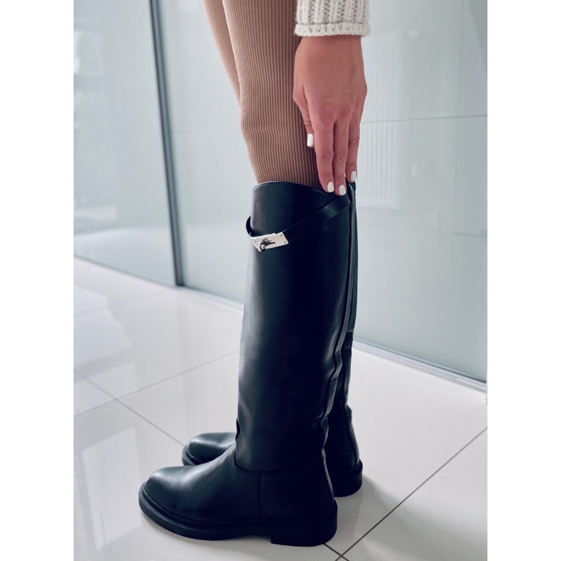 PA1 Larson Schwarze Reitstiefel für Damen 1