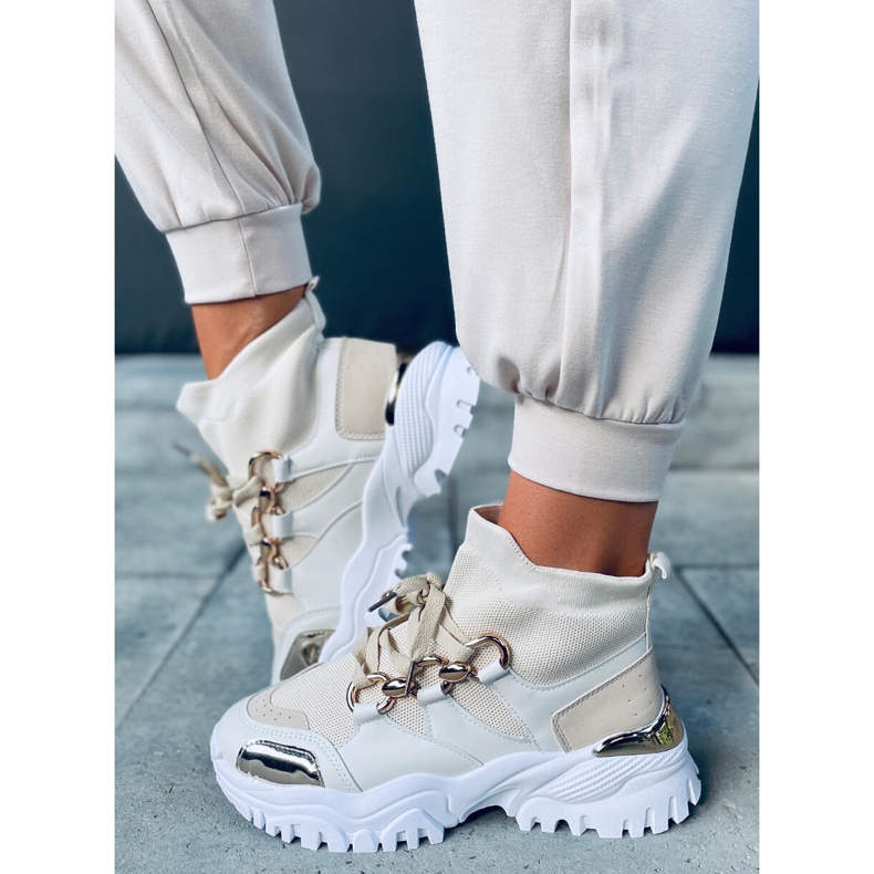 PA1 Tergo High-Top-Sneaker in Beige weiß 1