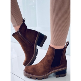 Ragga Khaki-Stiefel mit hohen Absätzen braun 2