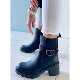 PA1 Carter Schwarze Stiefel mit breitem Absatz 2