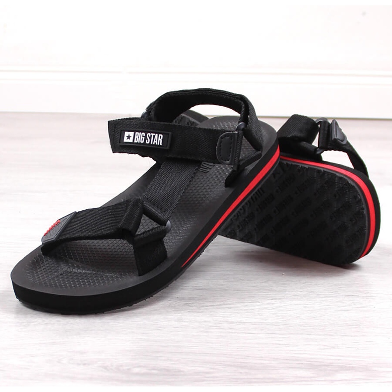 Big Star DD174717 schwarze Herren Sportsandalen mit Klettverschluss 2