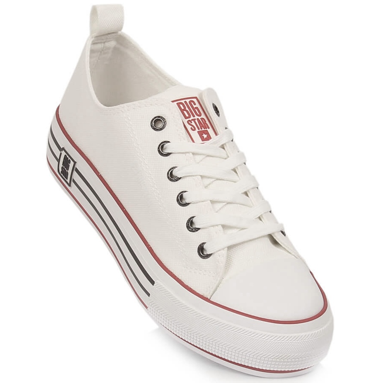 Damenturnschuhe auf der Plattform weiß Big Star LL274180 1