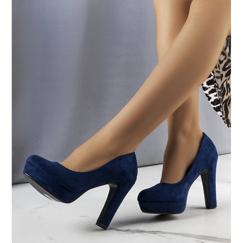 PA1 Marineblaue Pumps mit hohem Absatz von Tatum 1