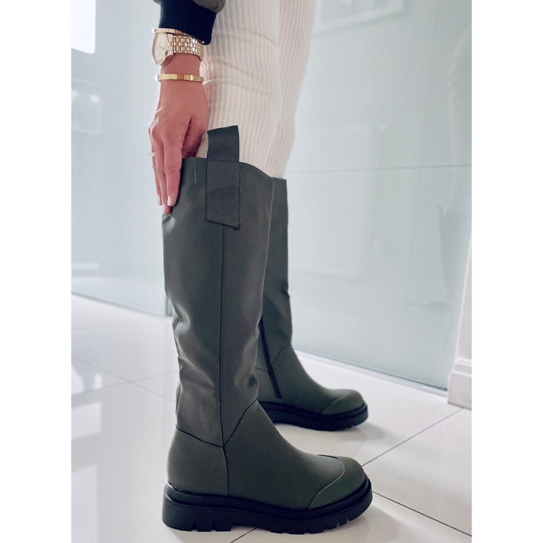 PA1 Gibbs Army Green Reitstiefel für Damen grün 1