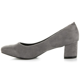 Vices New Collection Klassische Wildleder Pumps grau 2