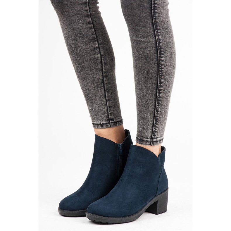 Vices New Collection Stiefel mit hohen Absätzen aus Wildleder blau 2