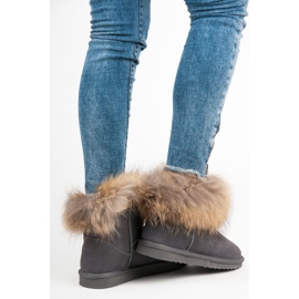 Coco Perla Mukluki aus Leder grau 2