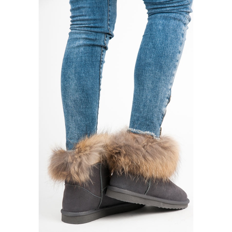 Coco Perla Mukluki aus Leder grau 2