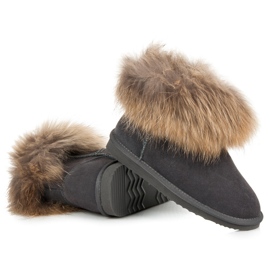 Coco Perla Mukluki aus Leder grau 1