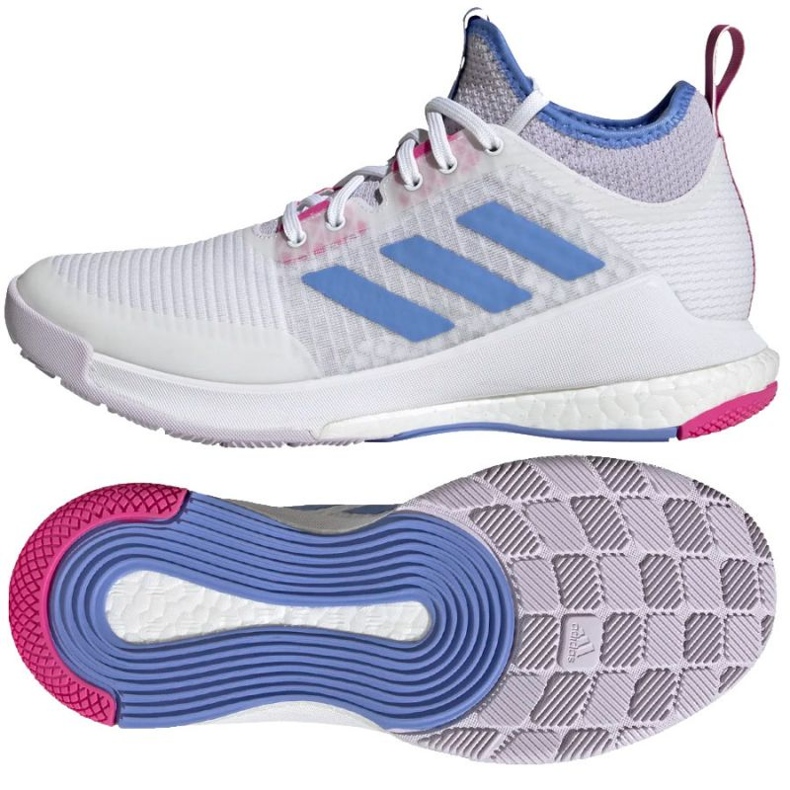 Volleyballschuhe adidas CrazyFlight Mid M HQ3489 weiß weiß 1