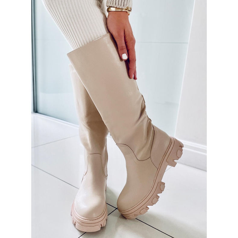PA1 Stiefel mit Kette Juli Beige 2