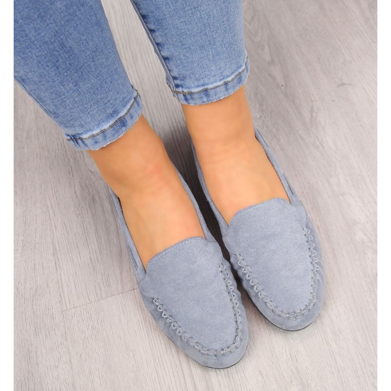 Blaue Wildlederloafer für Damen Sergio Leone MK722 1