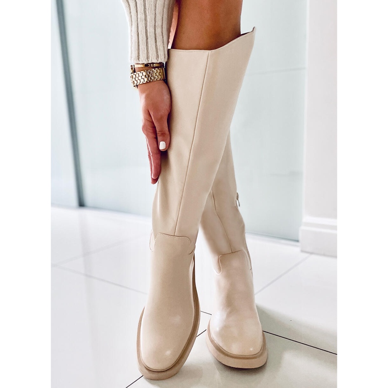 PA1 Klassische Damenstiefel von Adams Beige 2