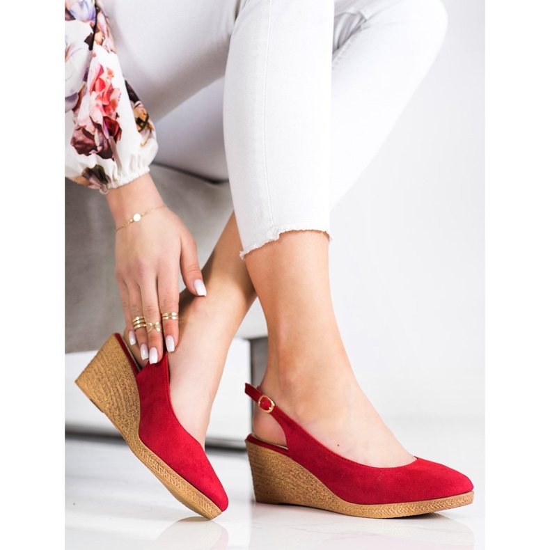 Goodin Bequeme Keilpumps rot 2