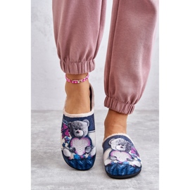 BEFADO S.A. Hausschuhe Befado Teddybär mit Herz 155D210 Marineblau navy blau 1