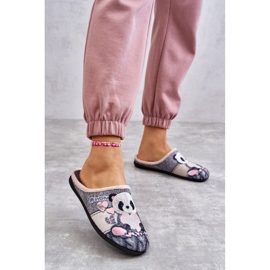 BEFADO S.A. Hausschuhe Befado Panda mit Herz 155D209 Grau 2