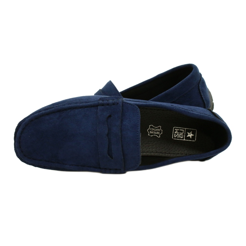 NEWS Herrenschuhe marineblaue Loafer 21MN26-4020 4