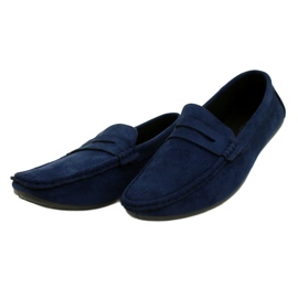 NEWS Herrenschuhe marineblaue Loafer 21MN26-4020 2